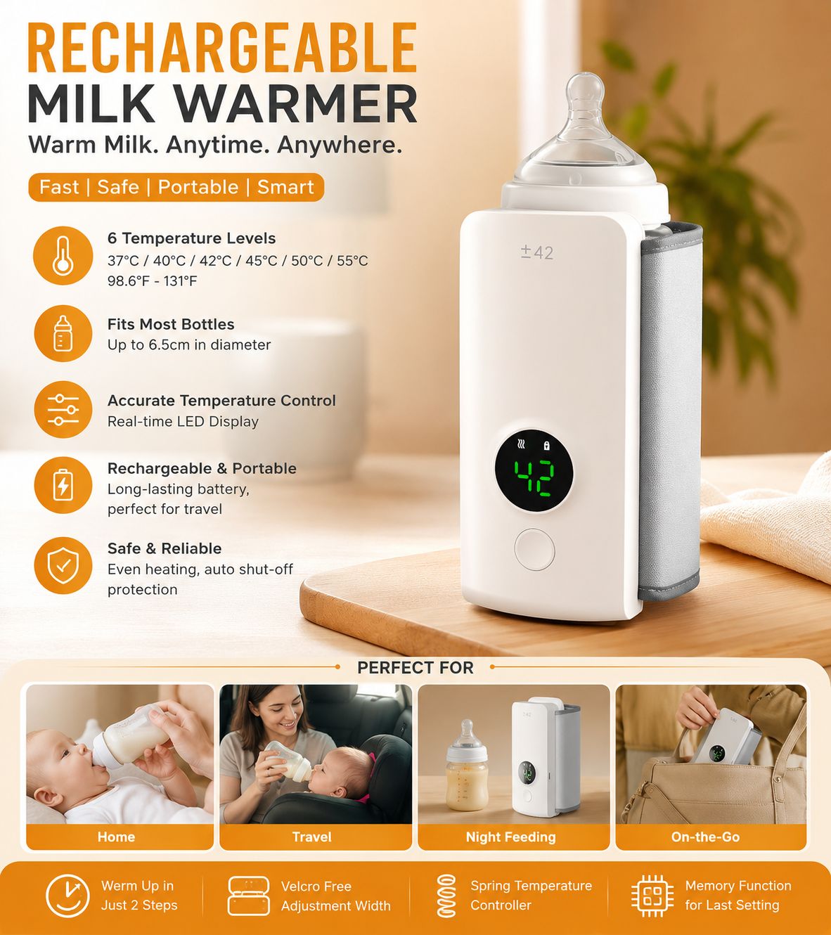 Rechargeable Baby Bottle Warmer