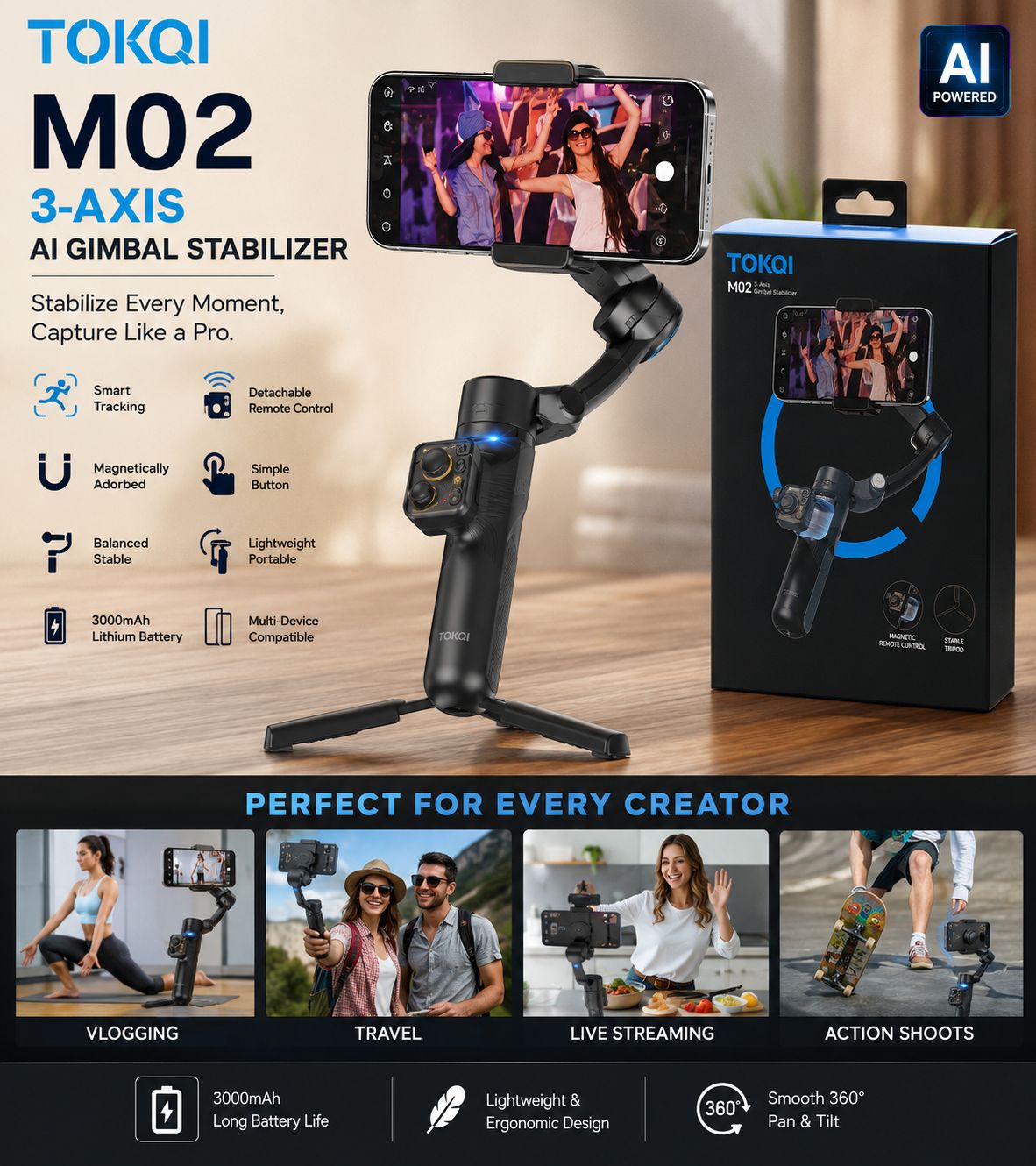 AI Smartphone Gimbal