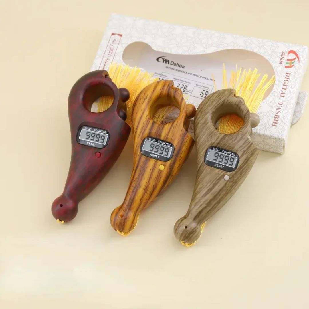 Wood-Grain Digital Finger Counter