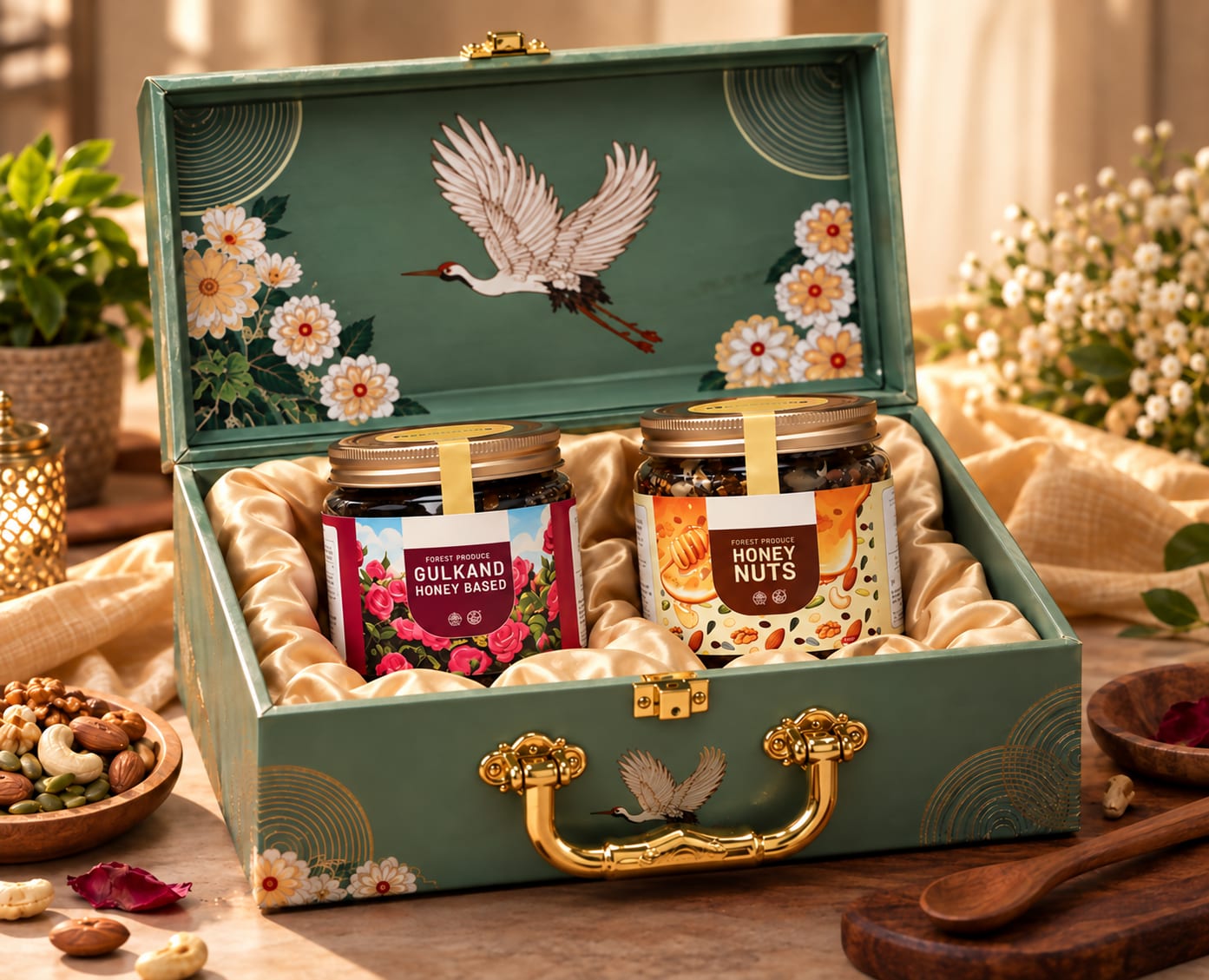 Gulkand and Honey Nuts Gift Set