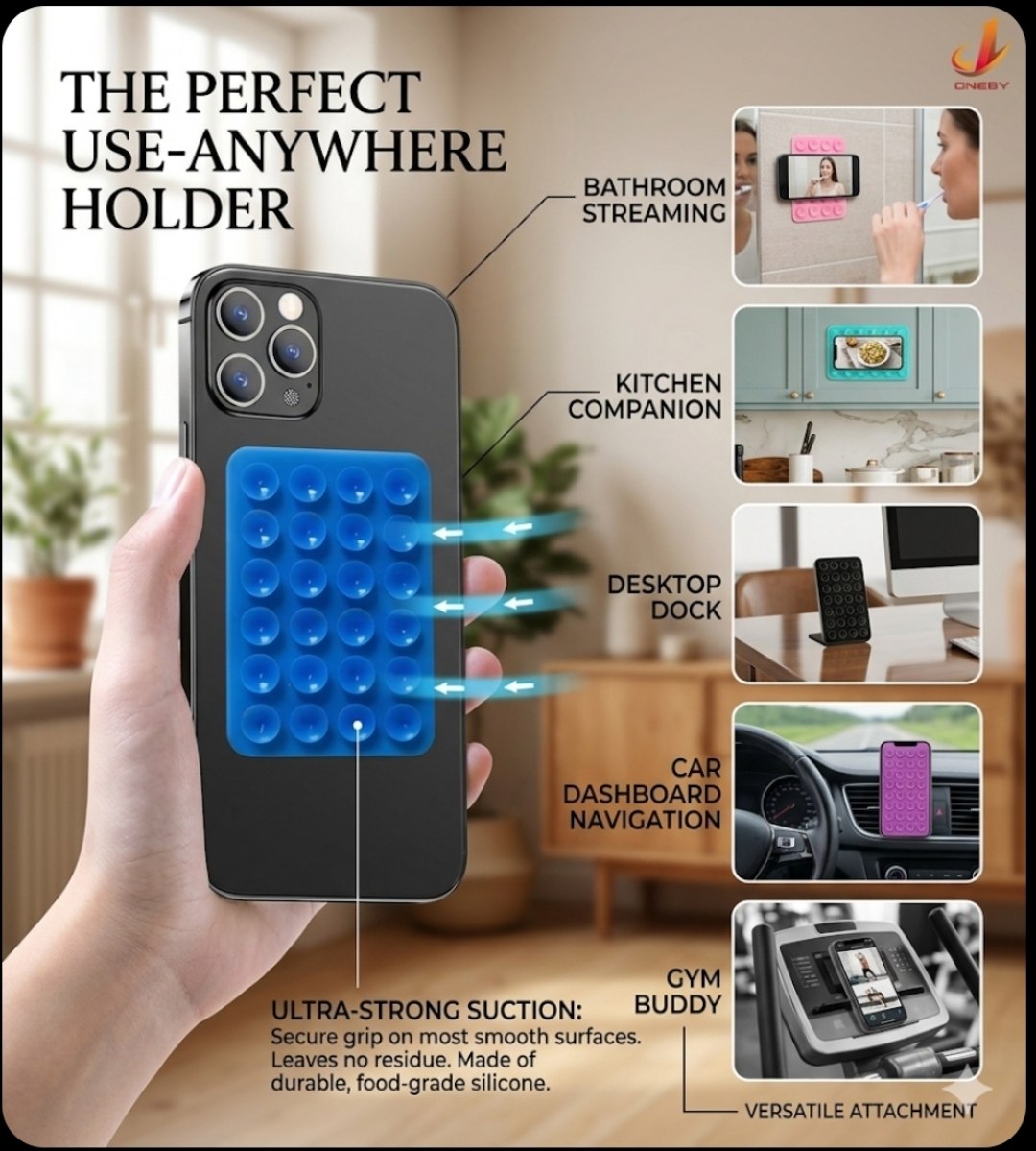 Silicone Suction Phone Holder