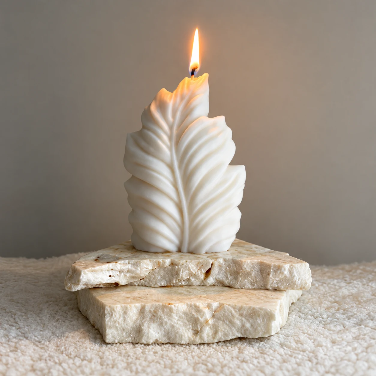 Leaf-Shaped Decorative Candle
