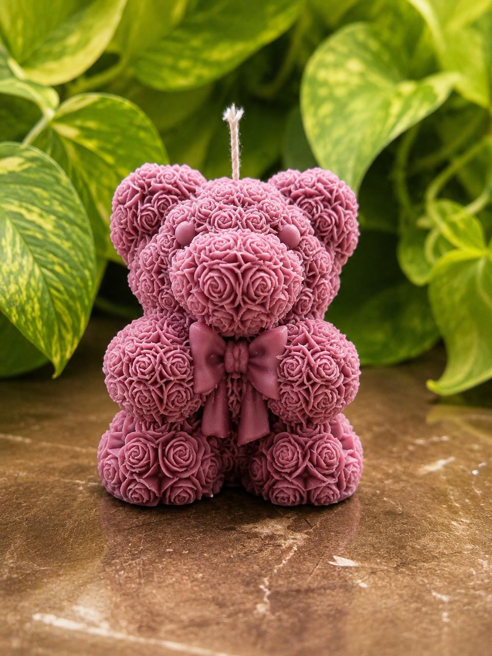 Rose Teddy Candle