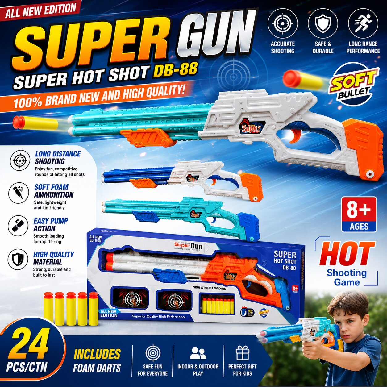 Foam Bullet Toy Gun