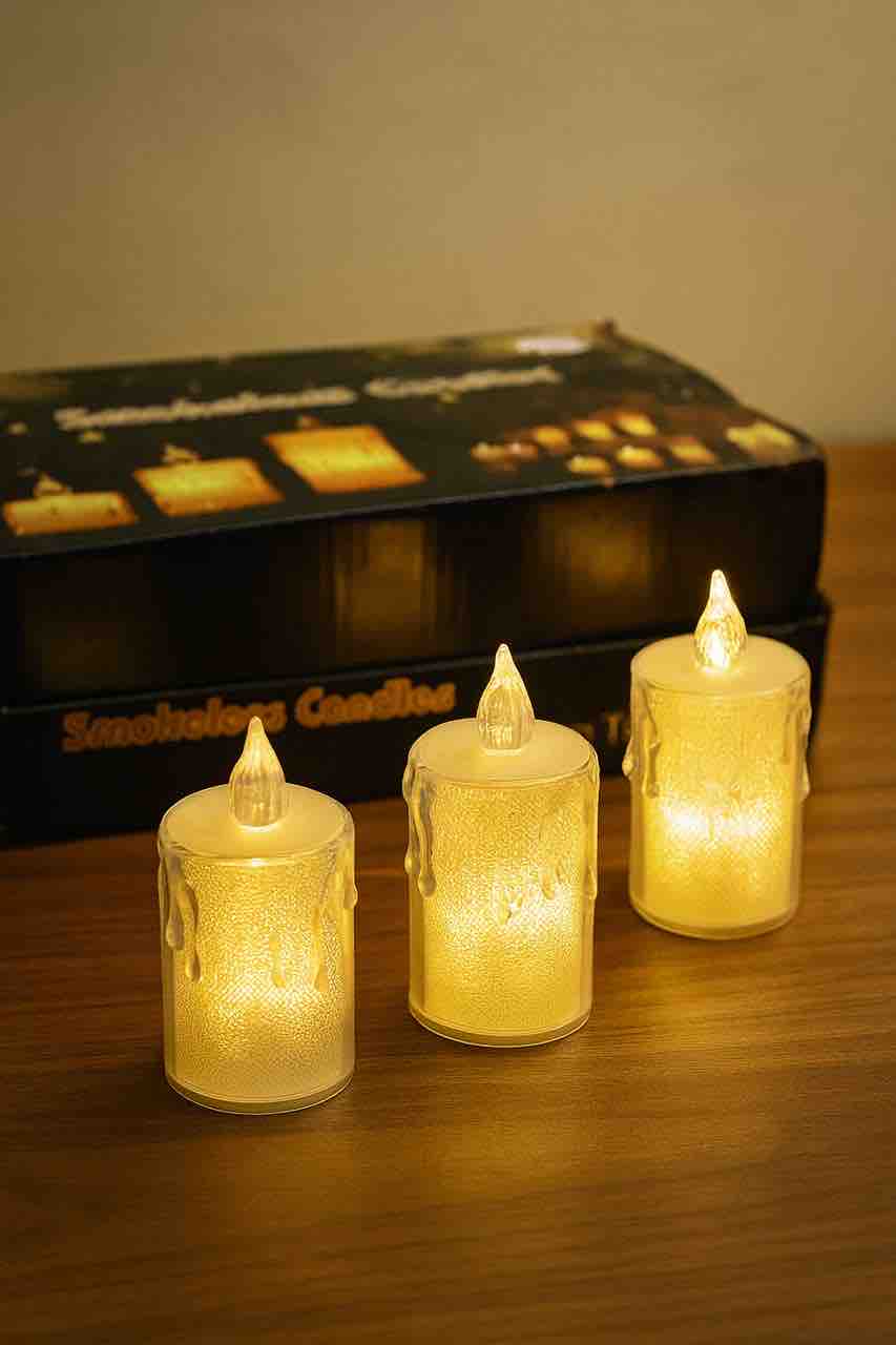 Smokeless Warm White LED Candle (3 Inch)