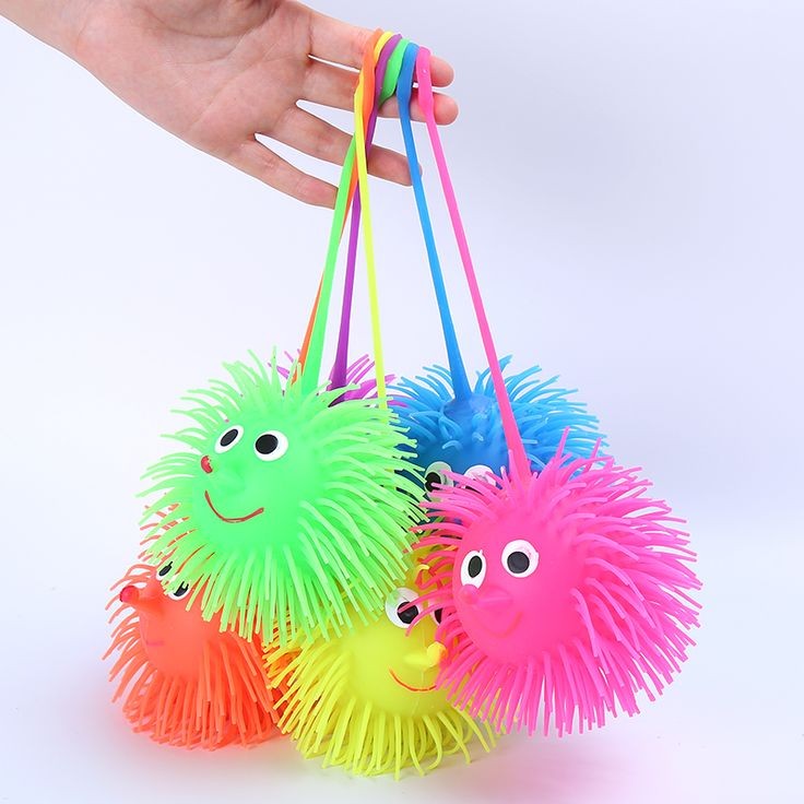 LED Flashlight Kids Playing Finger Silicone Balls
