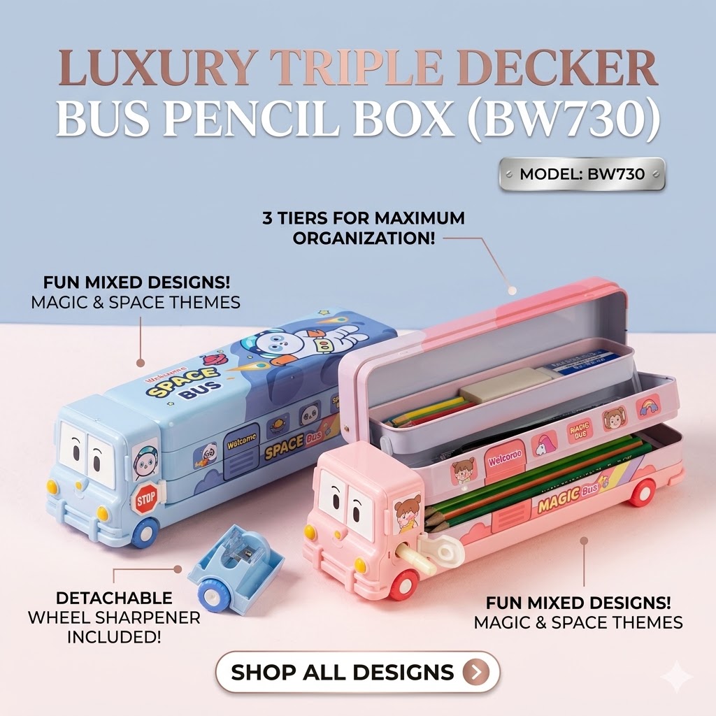 Bus-Shaped Pencil Box