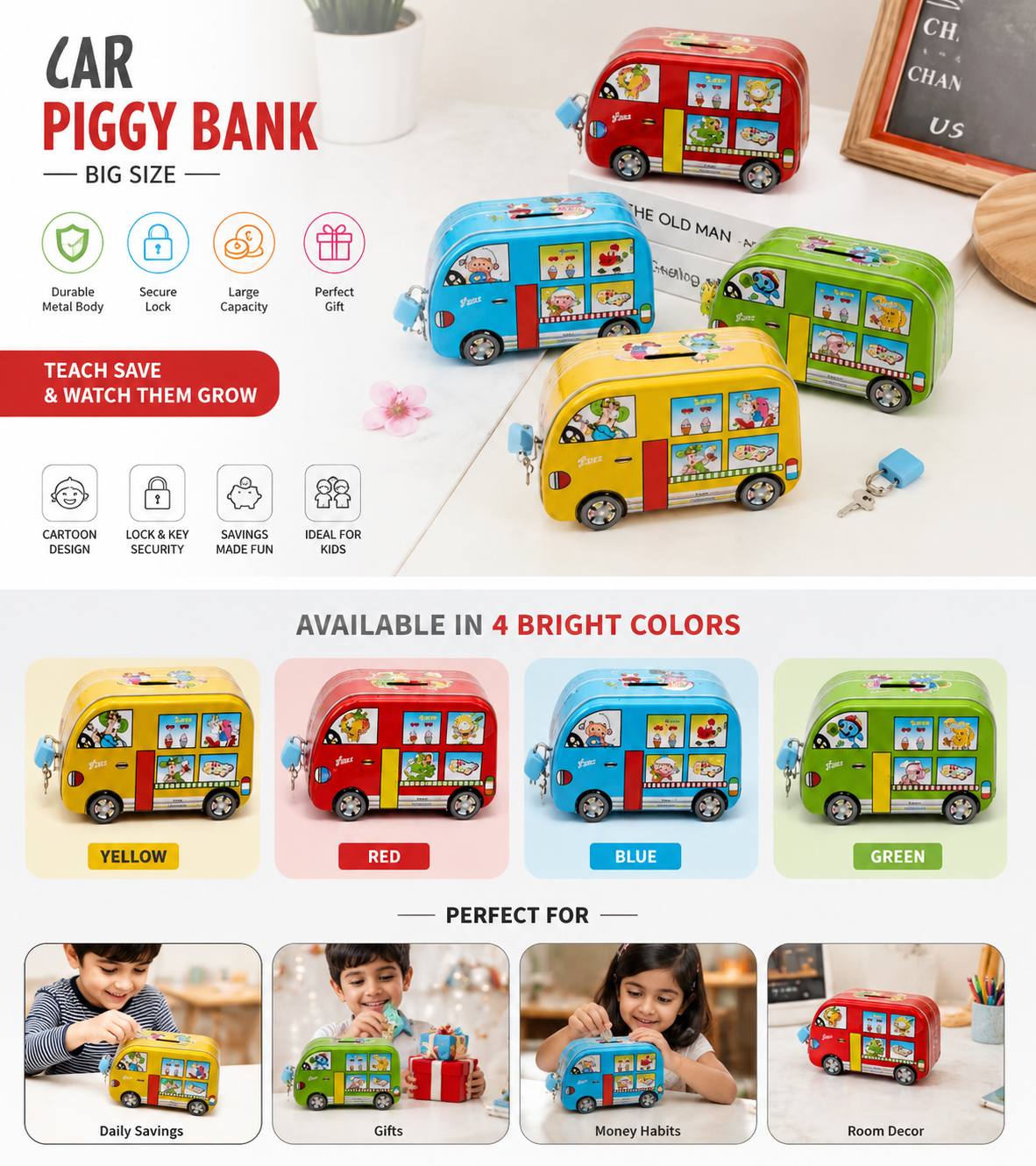 Car-Shaped Money Bank