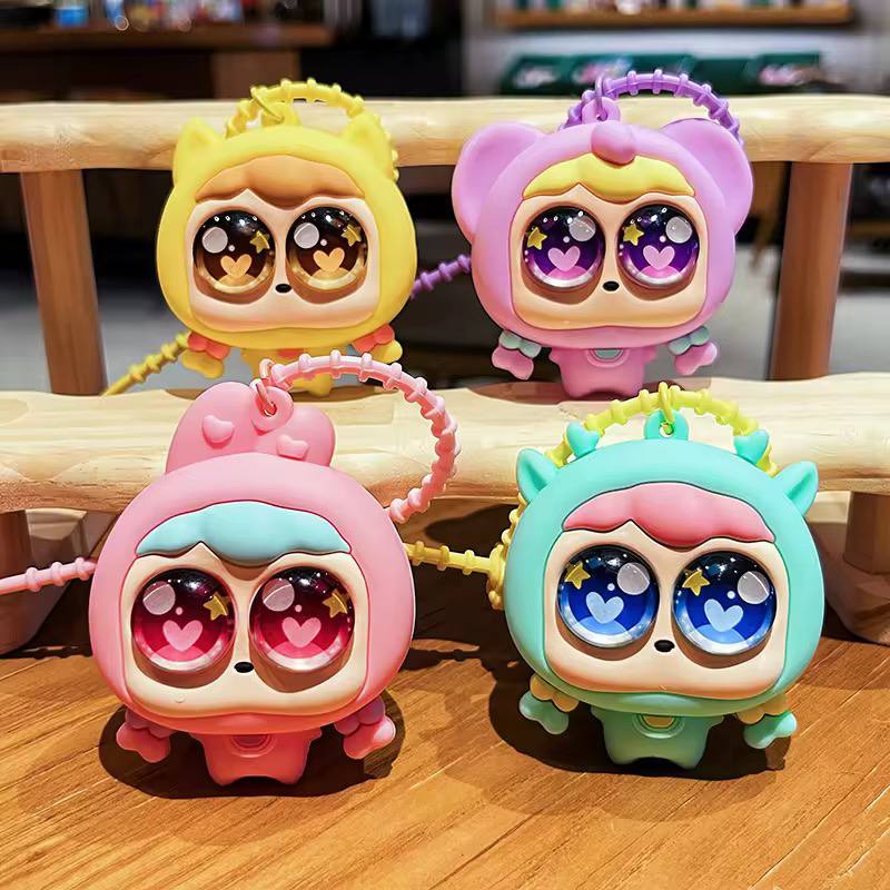 Eye Pop Up Silicone Keychain Charm