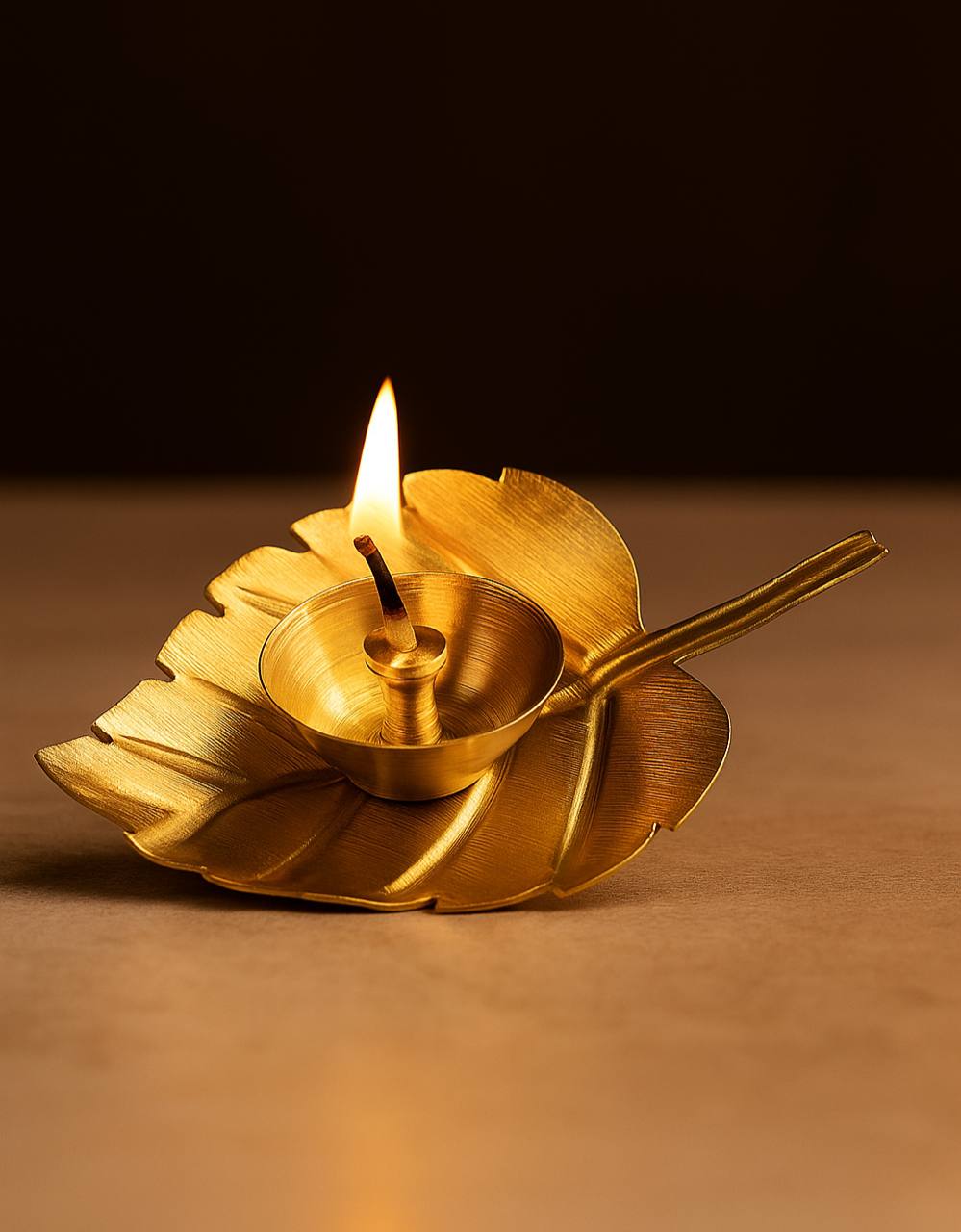 Metal Leaf Diya