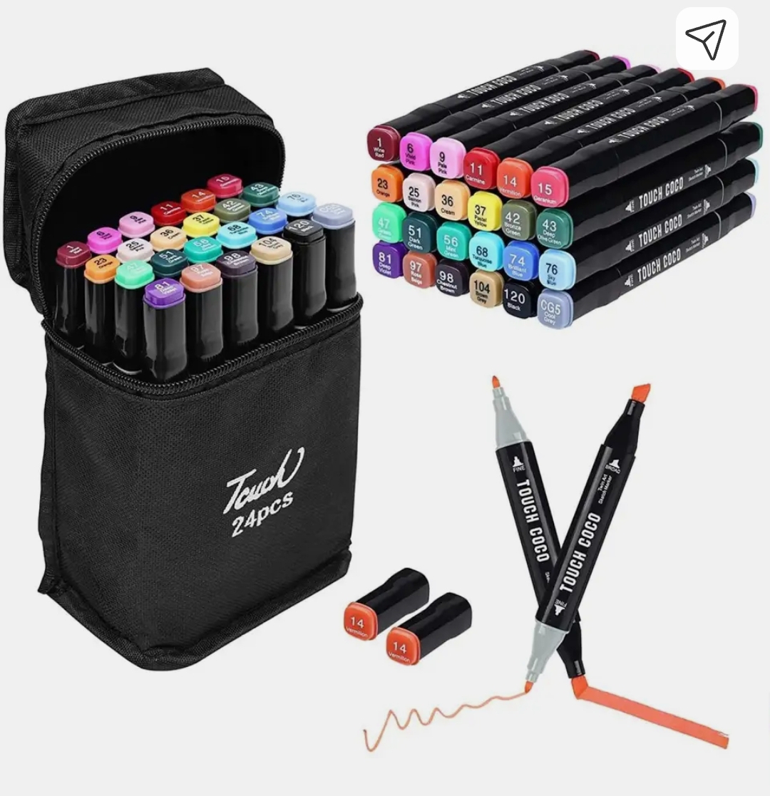 24-Piece Double-Sided Marker Set