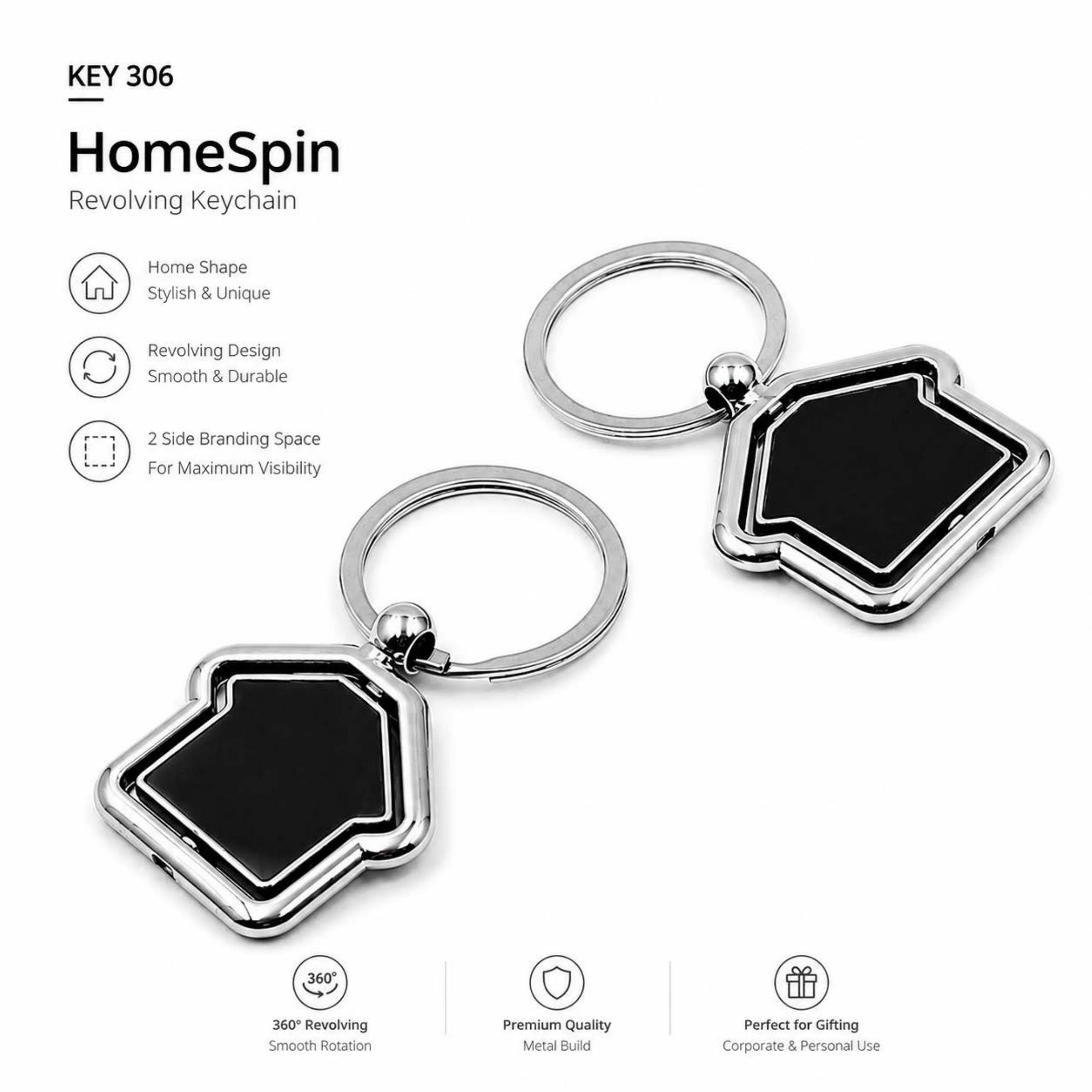 HomeSpin Revolving Keychain