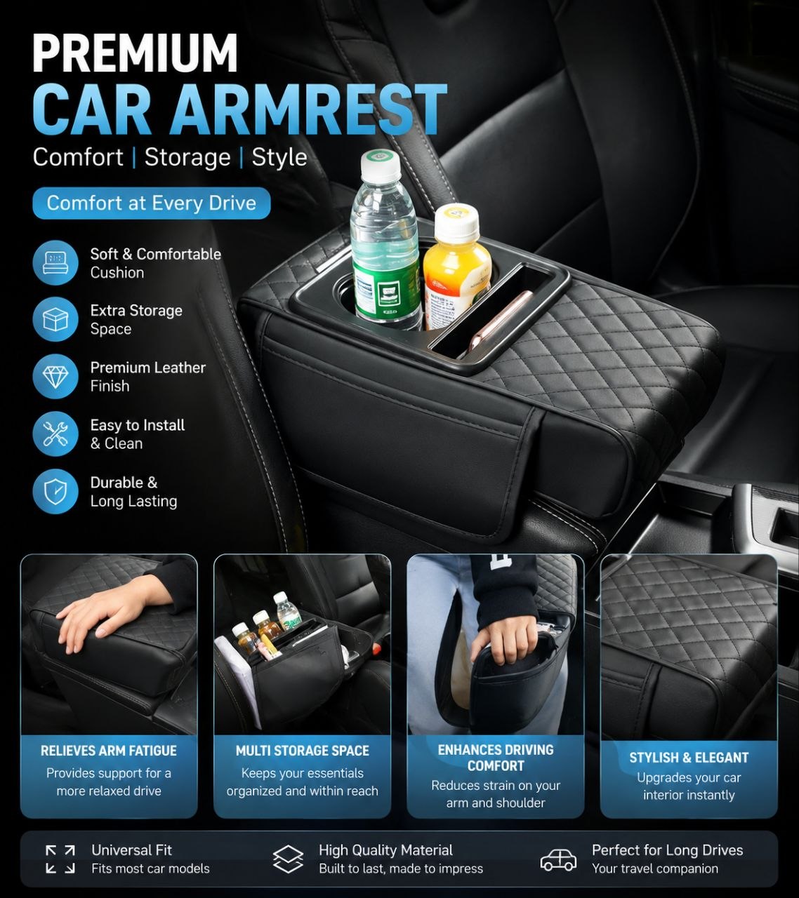 Car Armrest Organizer