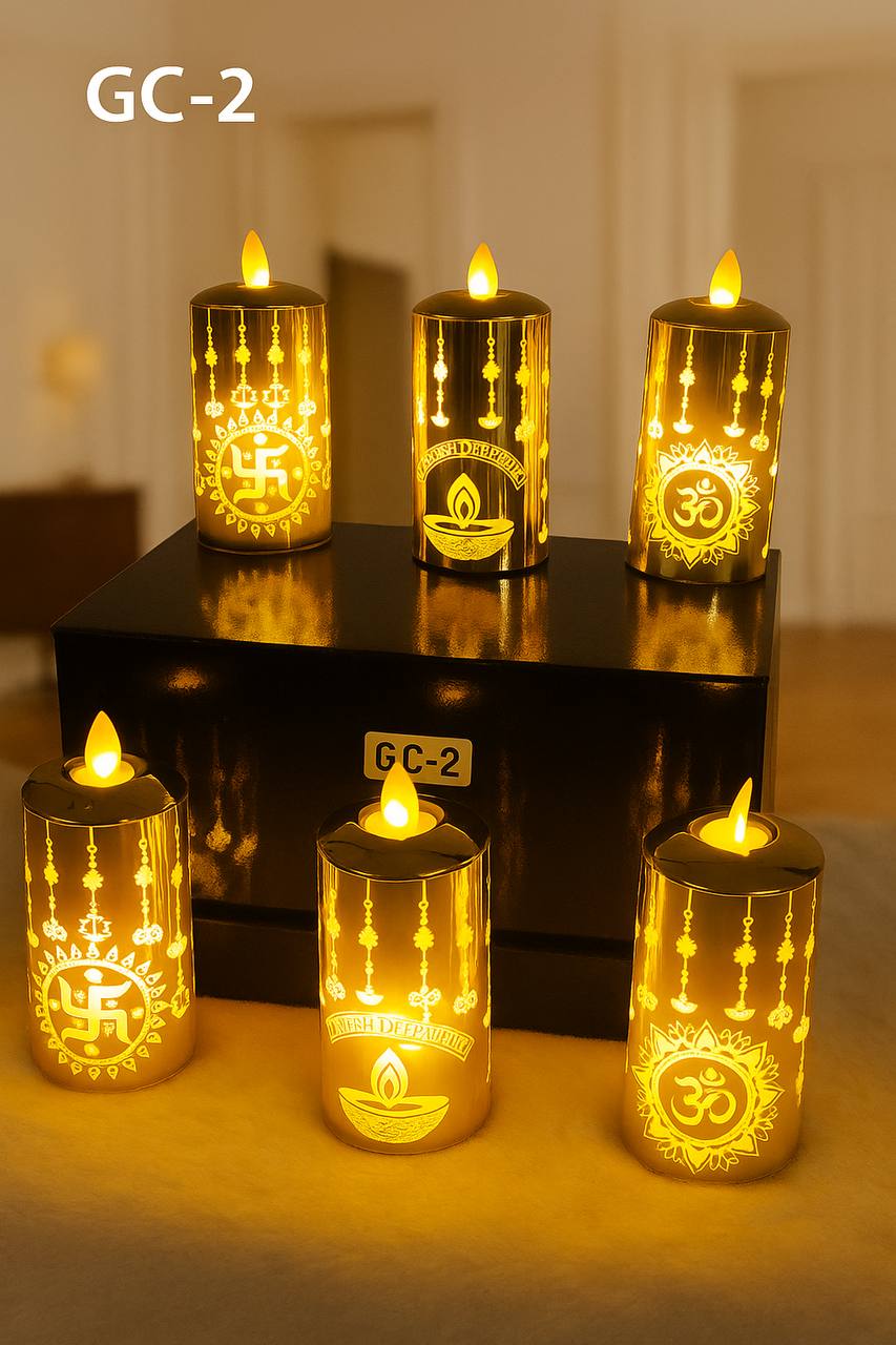 Golden Diwali Special Candle (5 Inch)