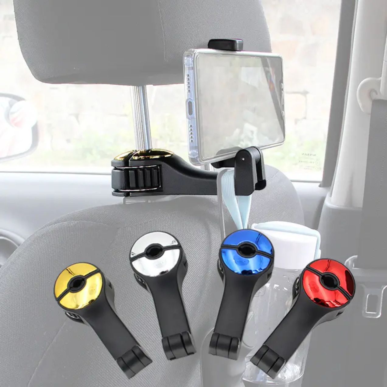 Car Seat Hook with Phone Holder