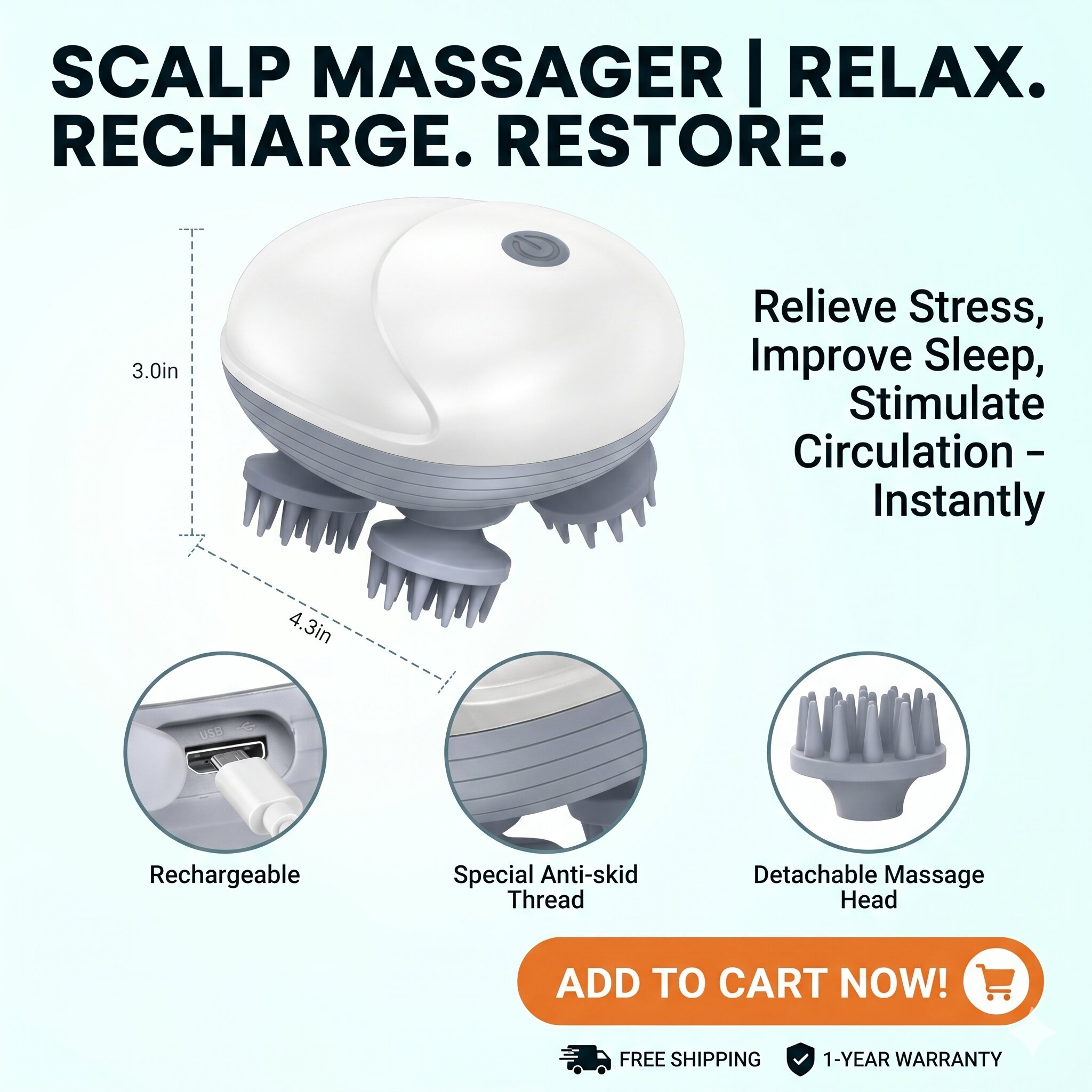 Scalp Head Massager