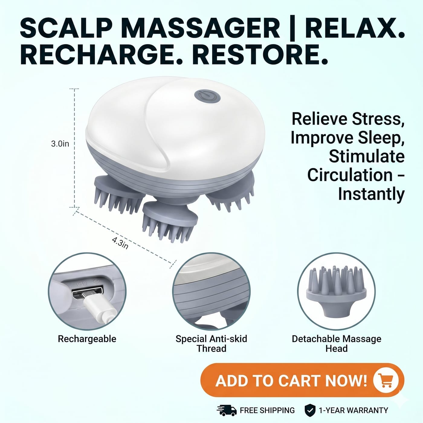Scalp Head Massager