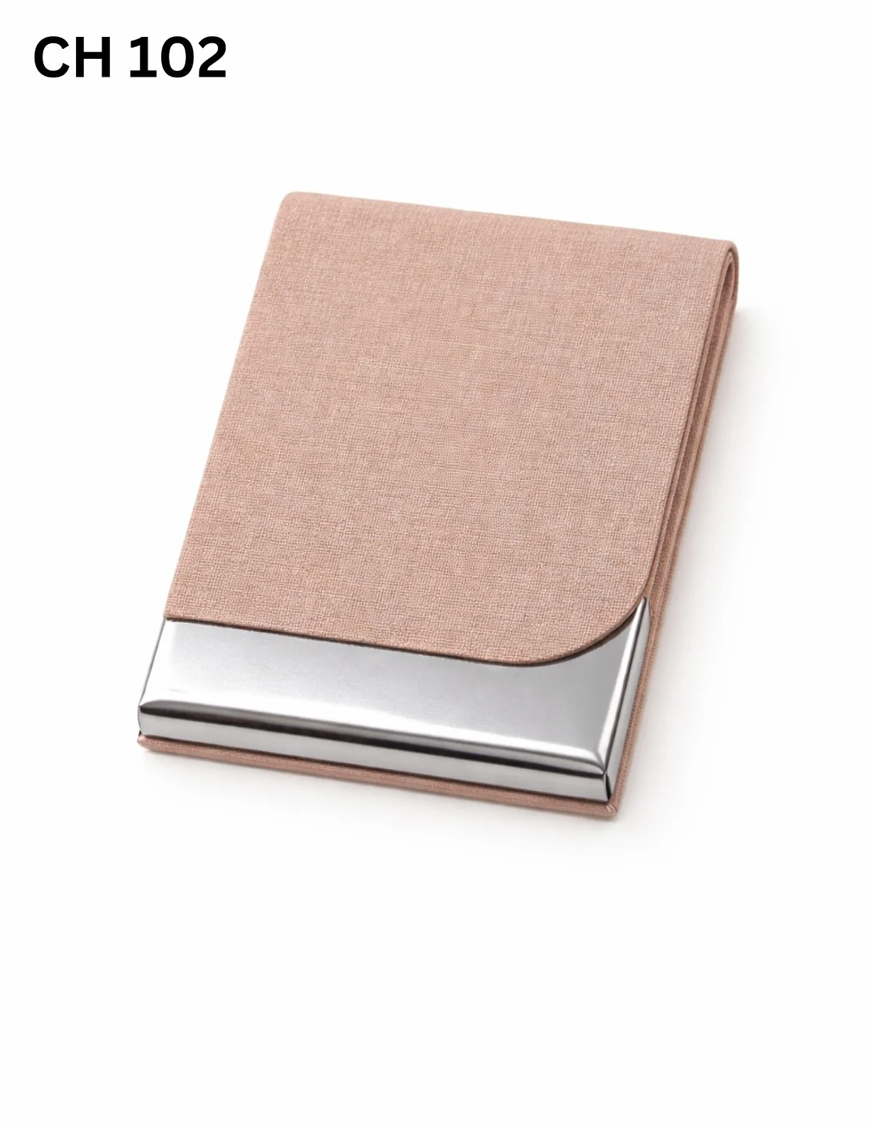 Light brown / steel cardholder