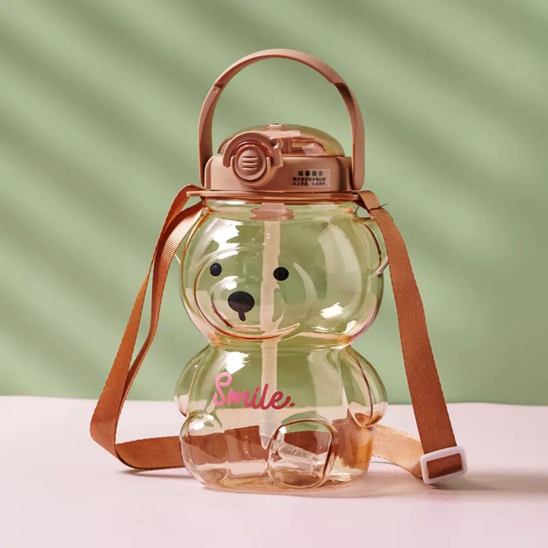 Transparent Teddy Sipper Bottle