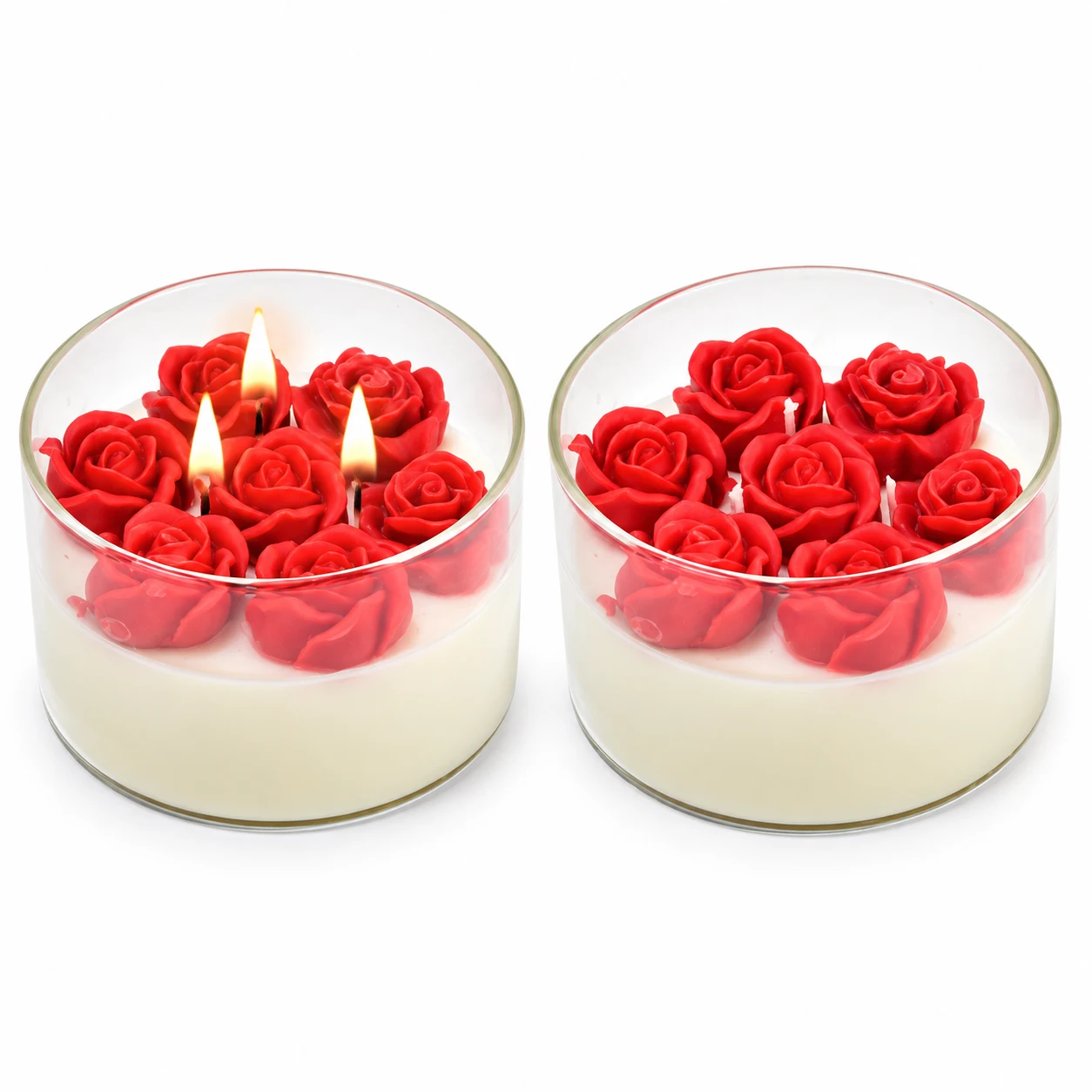 Three-Wick Floral Jar Candle