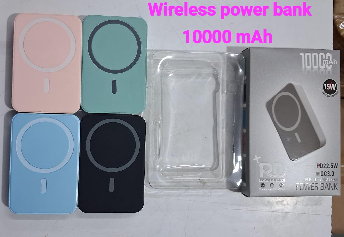 Wireless Power Bank in Many Colour 10k mAh 22.5 w Fast Charging