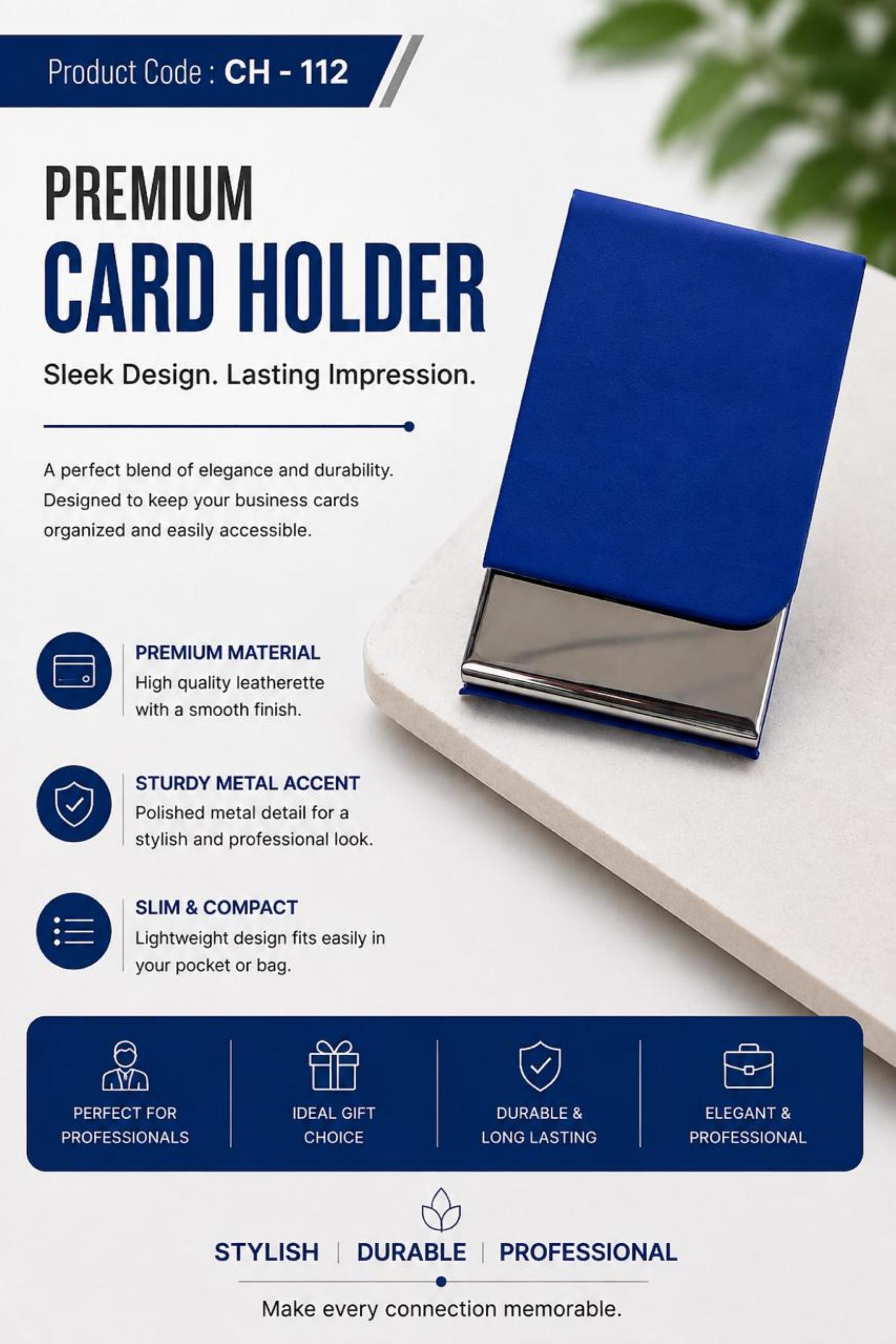 Premium Card Holder β Blue