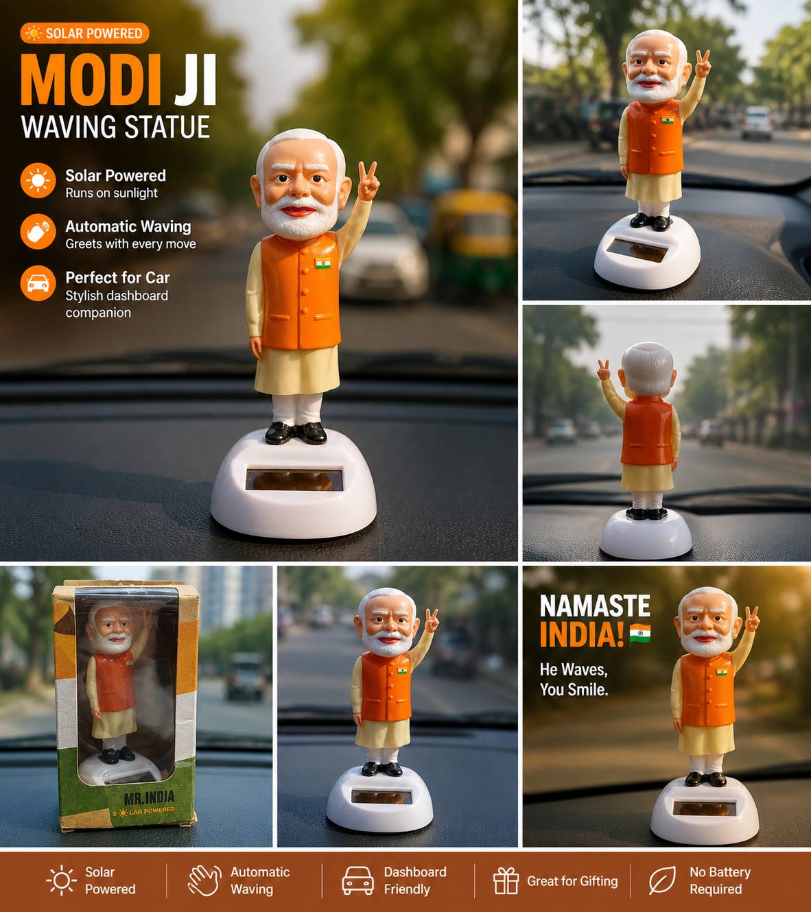 Solar Waving Figurine