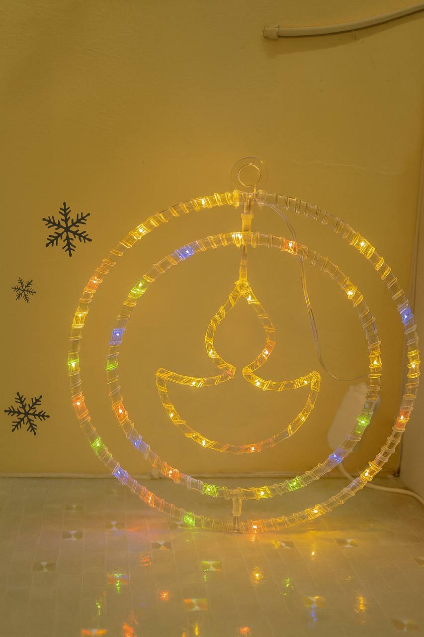 Double Round Pandant RGB Diya LED