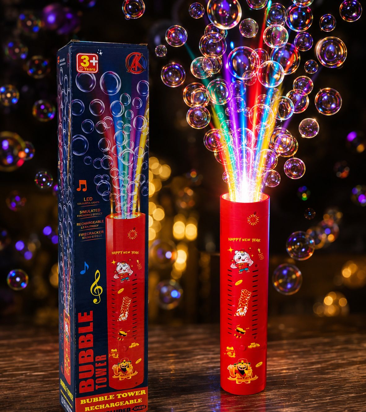 Rechargeable Bubble Tower Toy