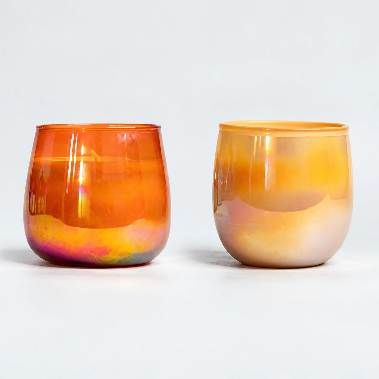 U-Shaped Rainbow Jar Candle