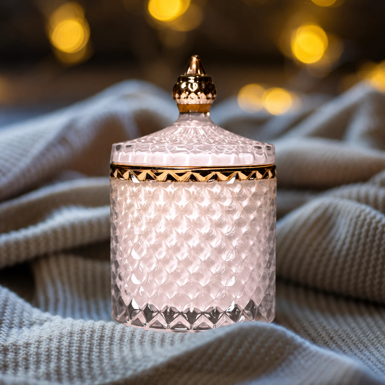 Imported Crystal-Style Jar Candle