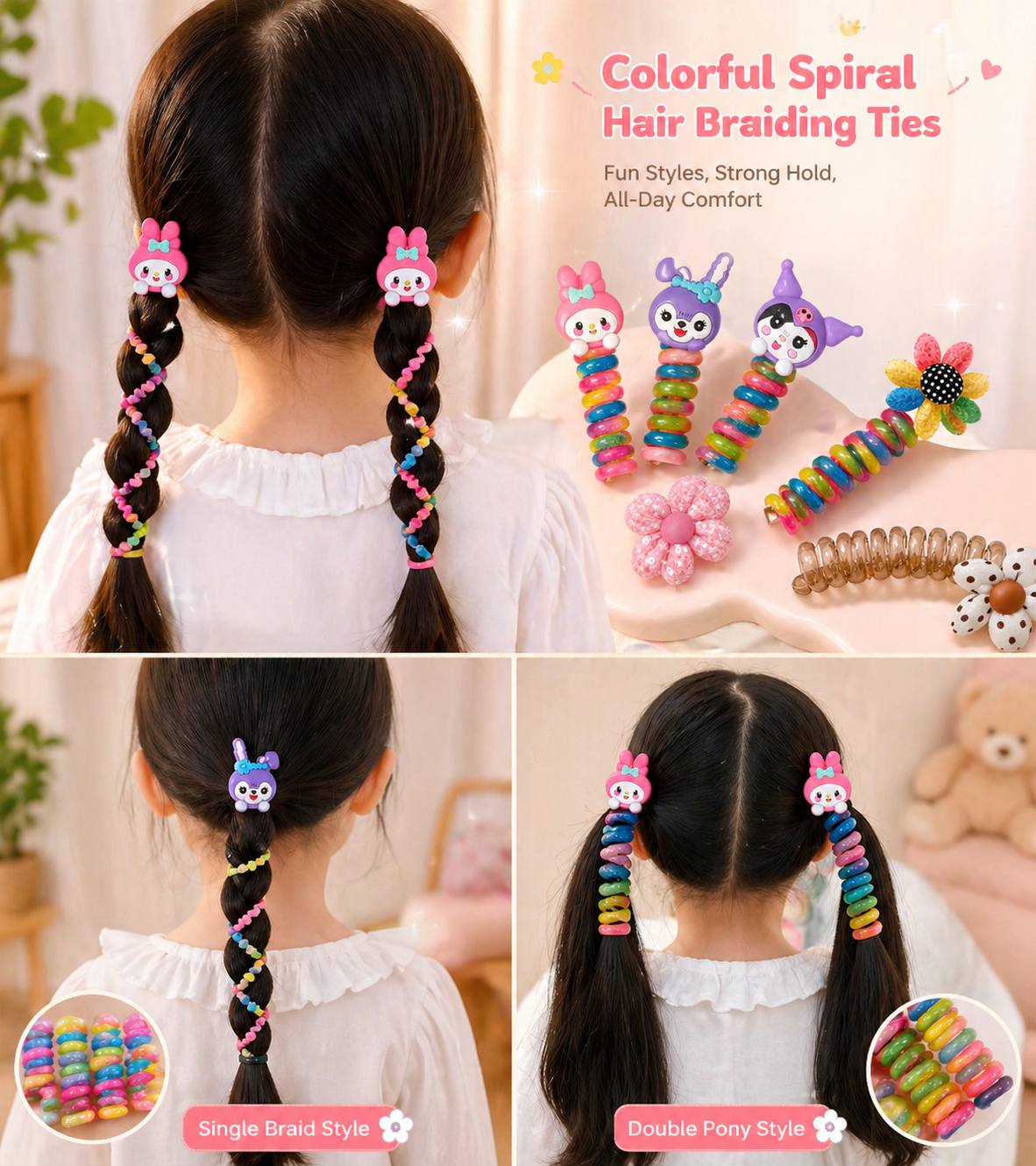 Kids Spiral Hair Tie Accessories