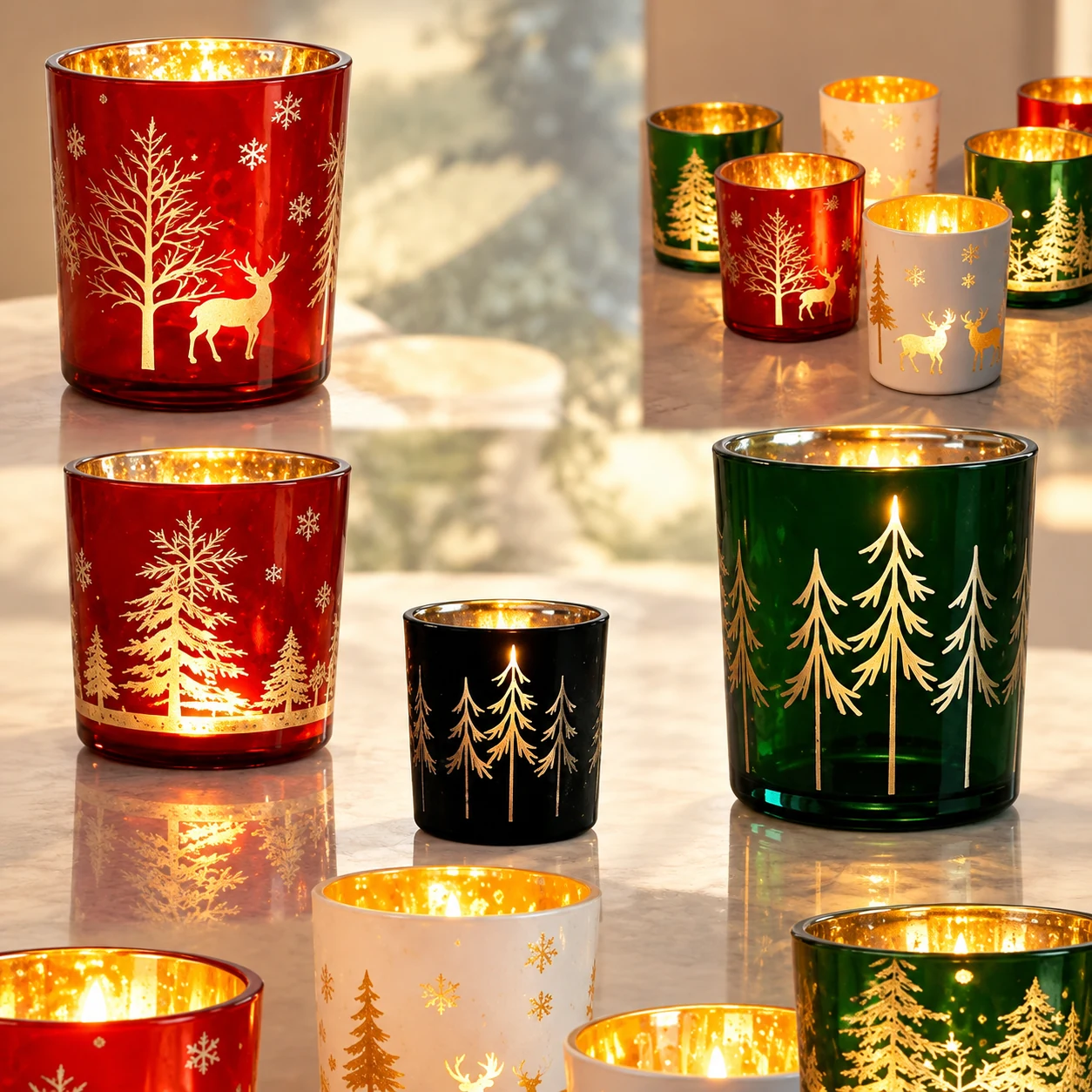 Multicolour Festive Jar Candle