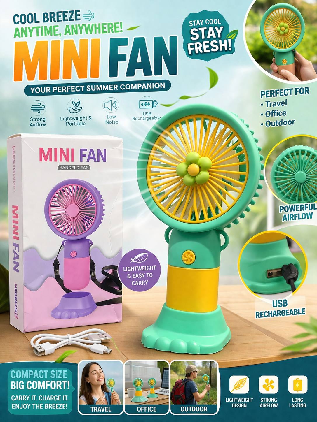 Portable Handy Fan