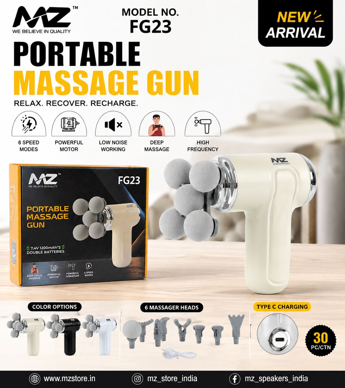 Five-Head Electric Massager