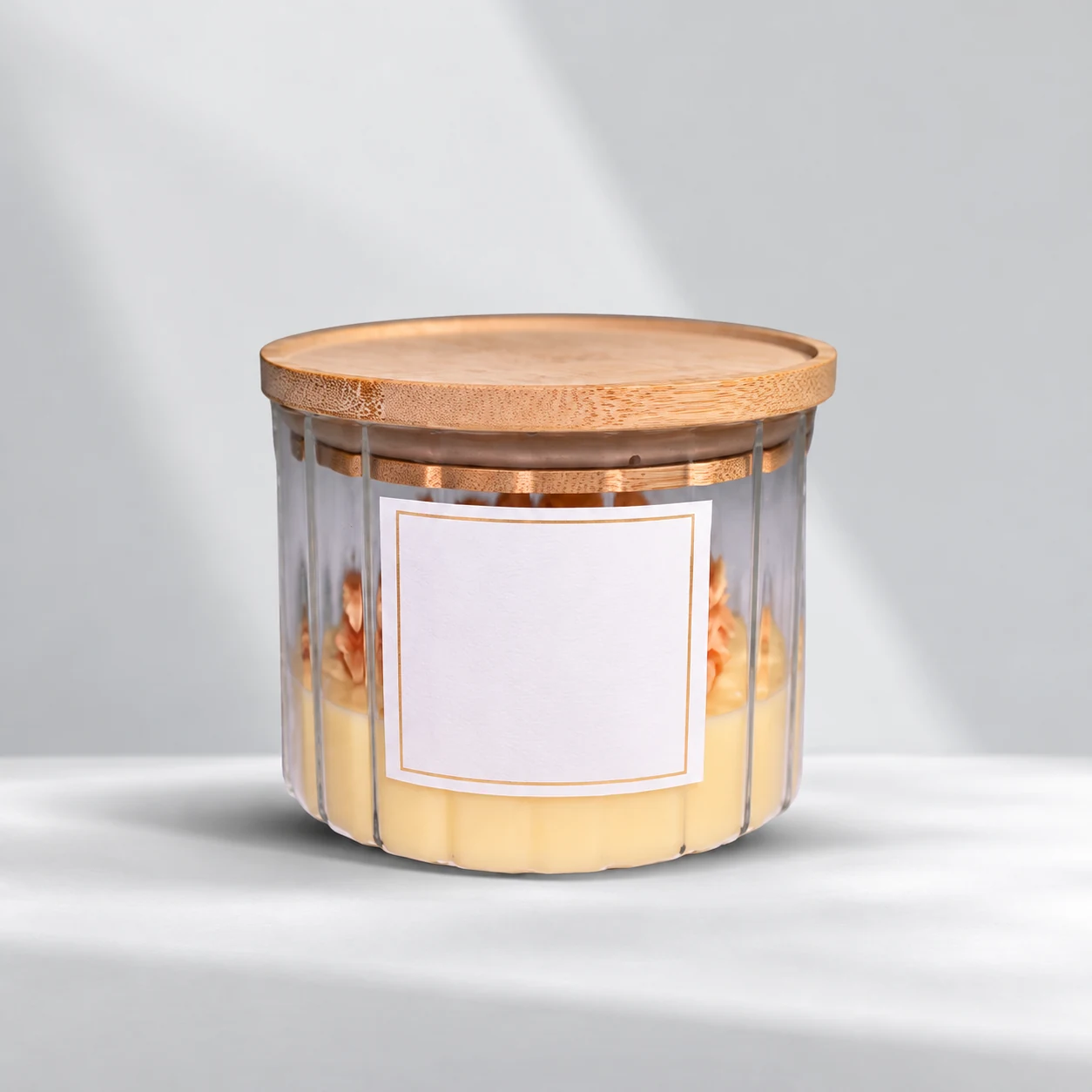Imported Ribbed Peony Jar Candle