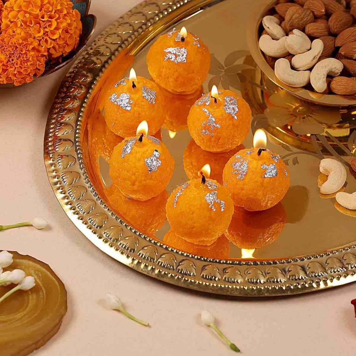 Laddoo Shape Candle