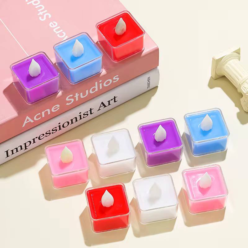 Multi Colors Cup Cake LED Candle