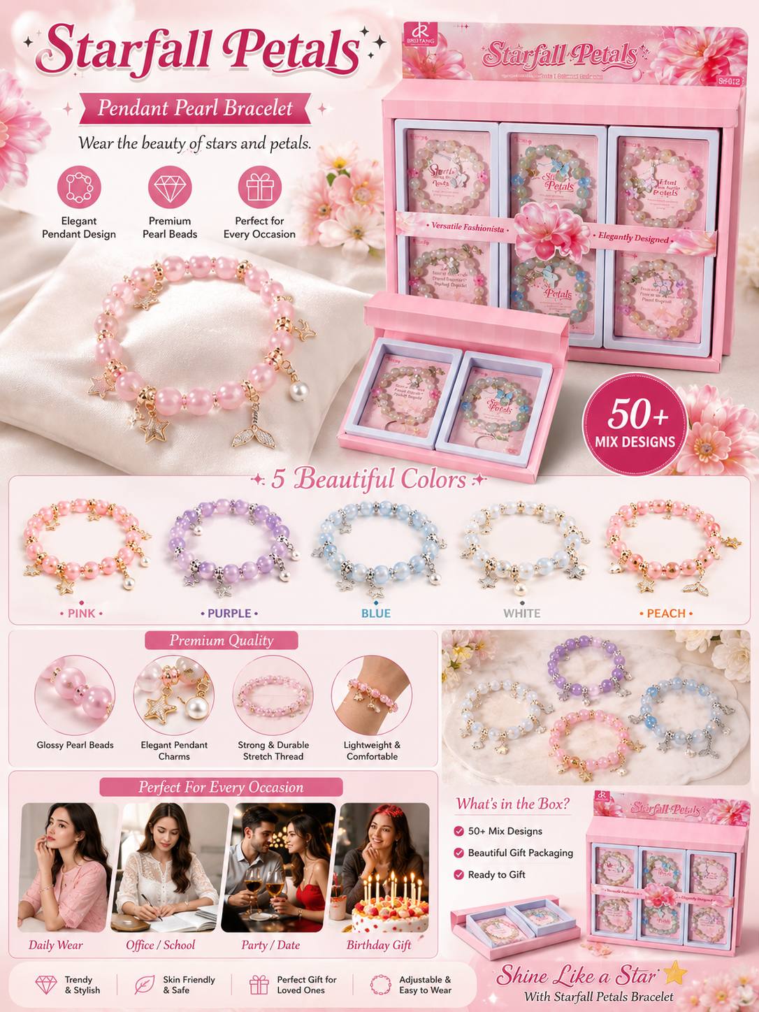 Pendant Pearl Bracelet