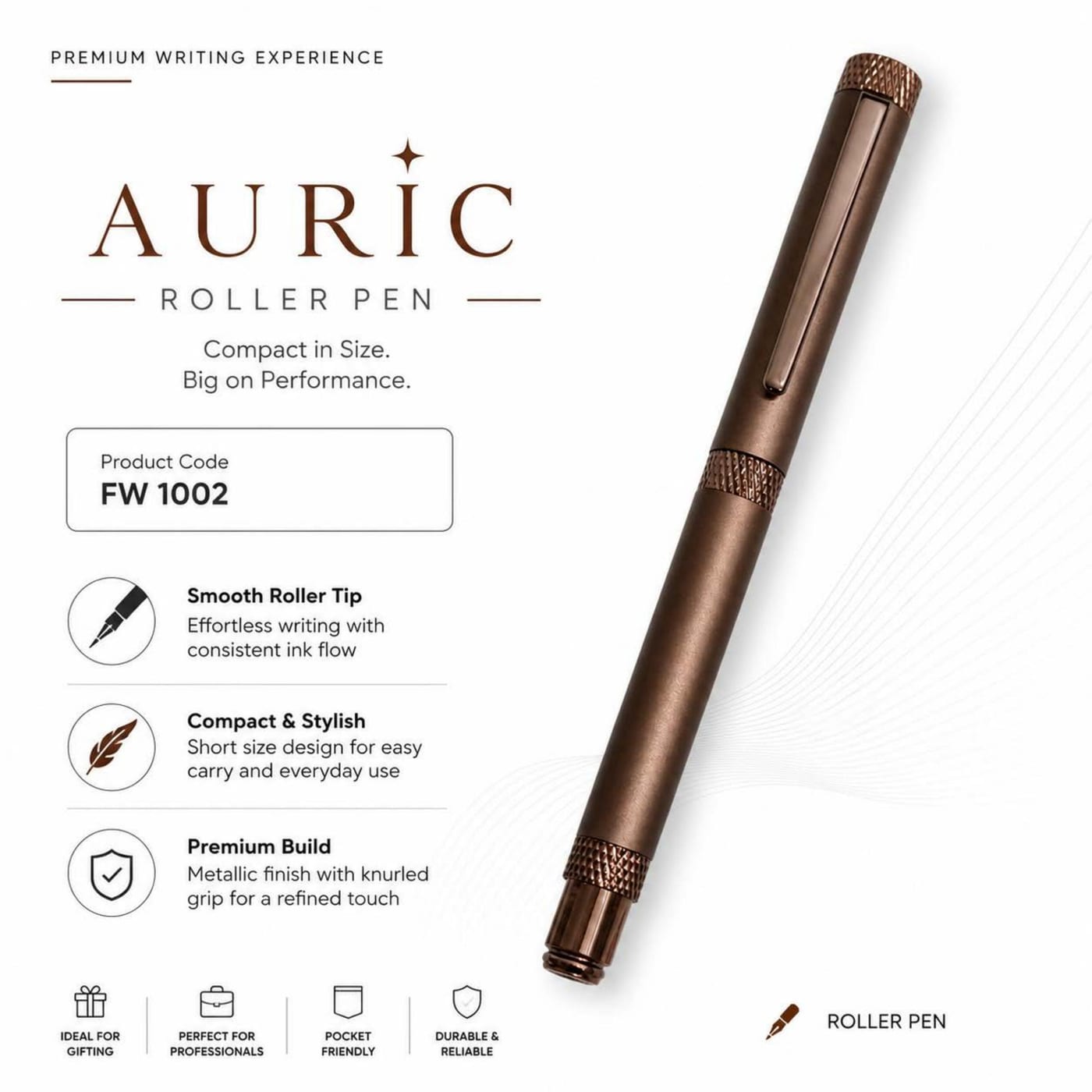Auric Roller Pen — Bronze